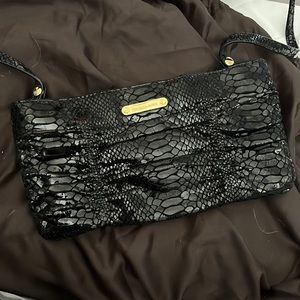 Michael Kors Snakeskin Black Wristlet